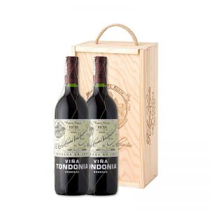 Estuche de madera 2 botellas Viña Tondonia Reserva